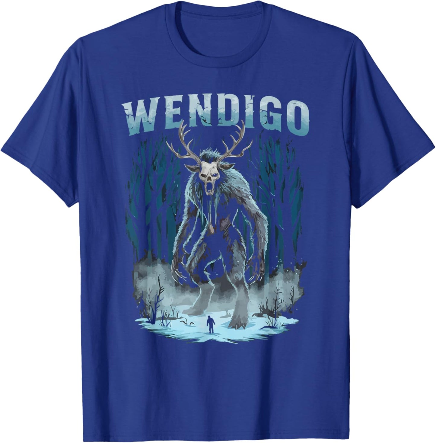 Wendigo Monster Legendary Creature Cryptozoology Cryptid T-Shirt - T-Shirt | Royal
