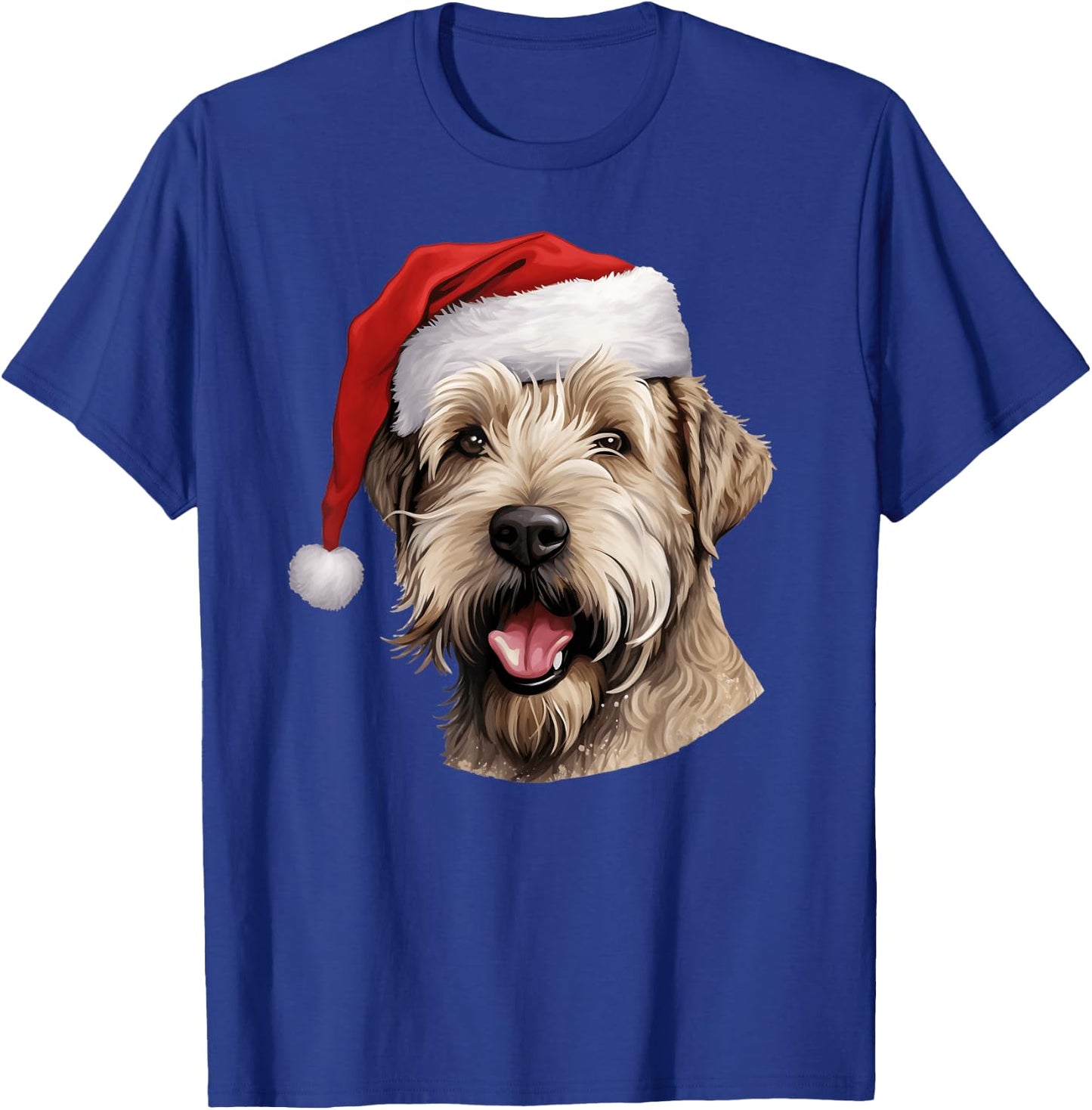 Wheaten Terrier Santa Hat Christmas Sweater Xmas Pet Dogs T-Shirt - T-Shirt | Royal