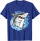 Kids Shark 7th Birthday Boy 7 year old Shark Theme Party 7 Shark T-Shirt - T-Shirt | Royal