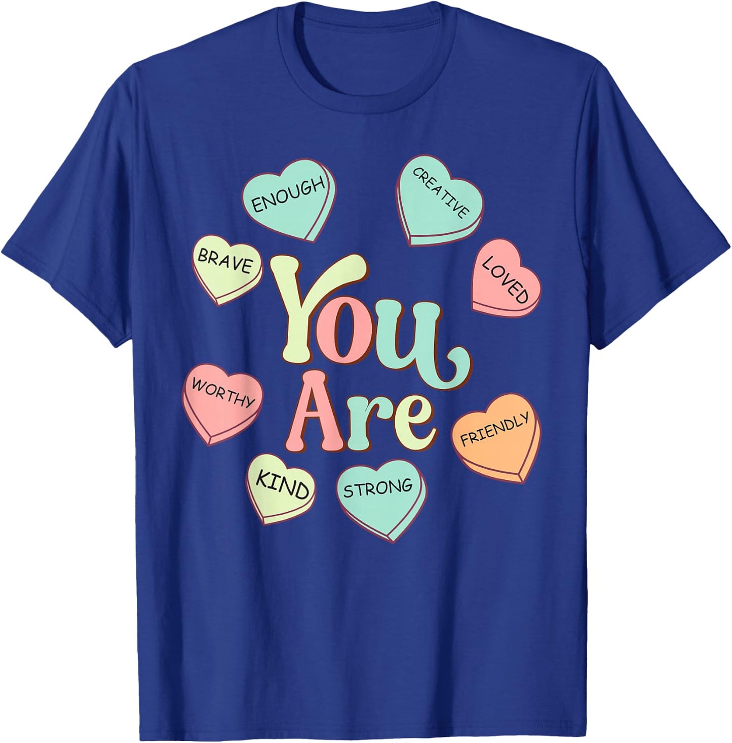 Retro Teacher Valentines Day You Are Cute Heart Cupid T-Shirt - T-Shirt | Royal