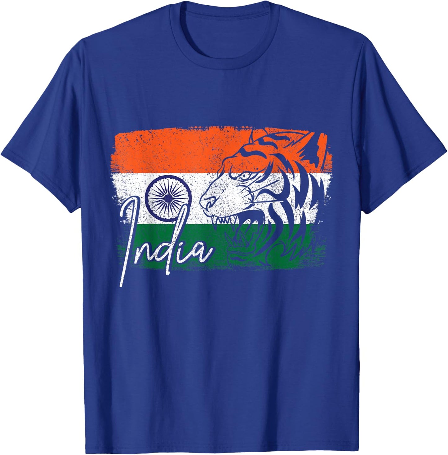 India Indian Flag Tiger Souvenir Pride T-Shirt - T-Shirt | Royal