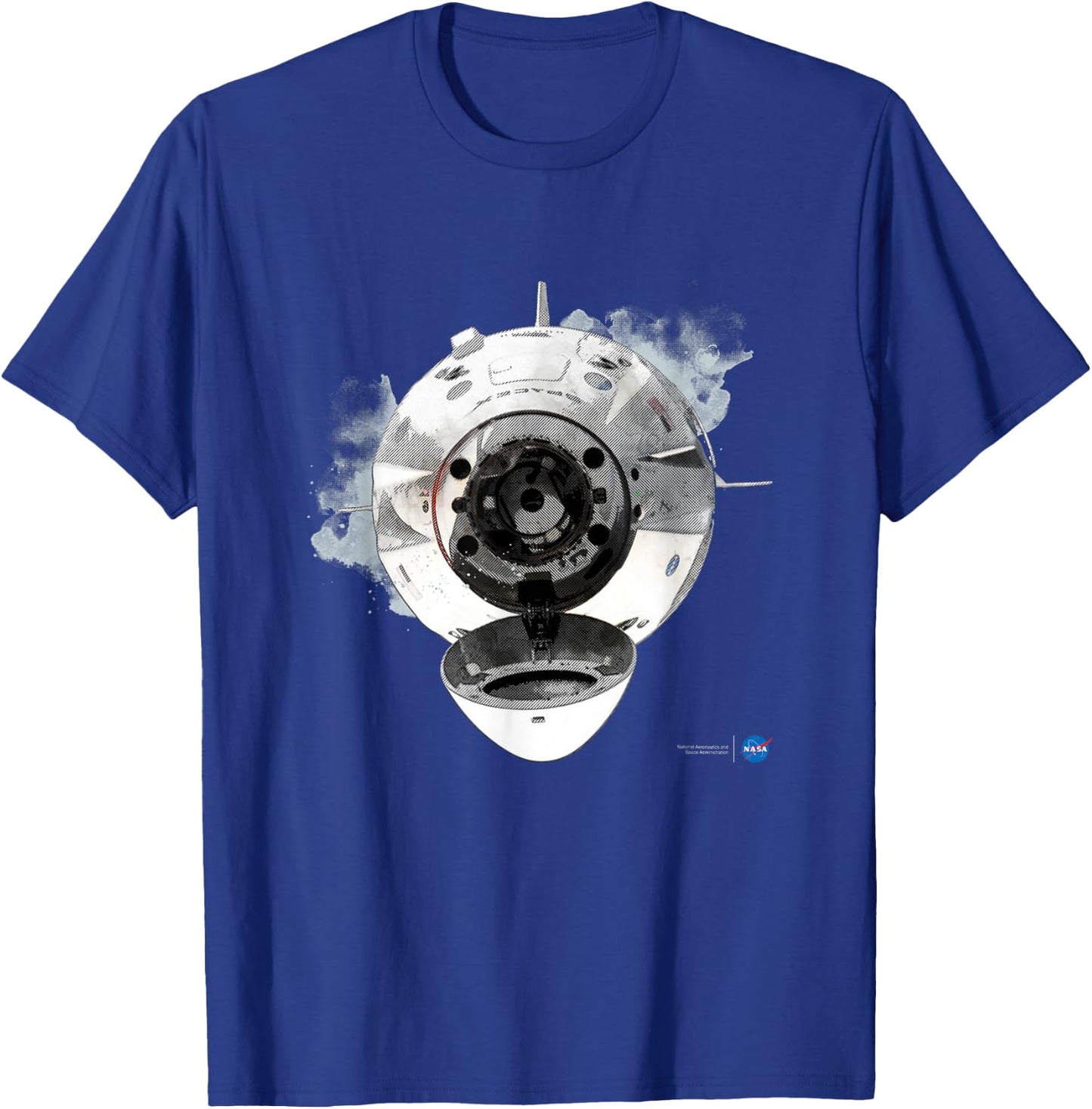 NASA SpaceX Dragon Capsule Docking T-Shirt - T-Shirt | Royal