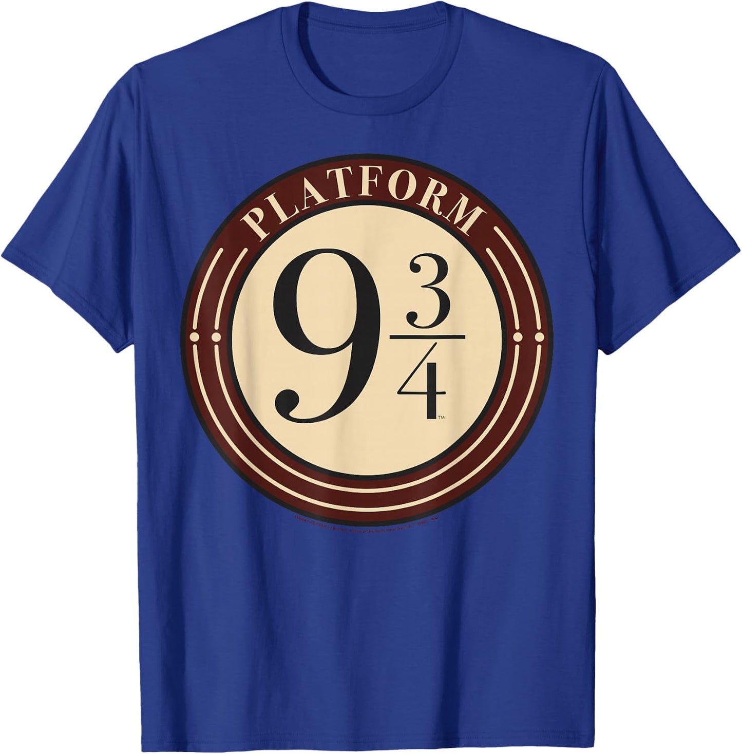 Harry Potter Platform 9 &3/4 Simple Logo T-Shirt - T-Shirt | Royal