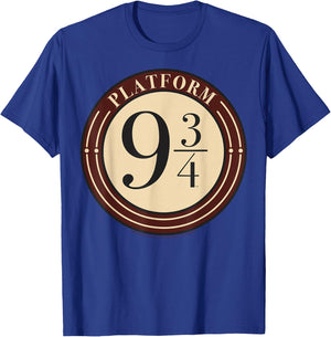 Harry Potter Platform 9 &3/4 Simple Logo T-Shirt - T-Shirt | Royal