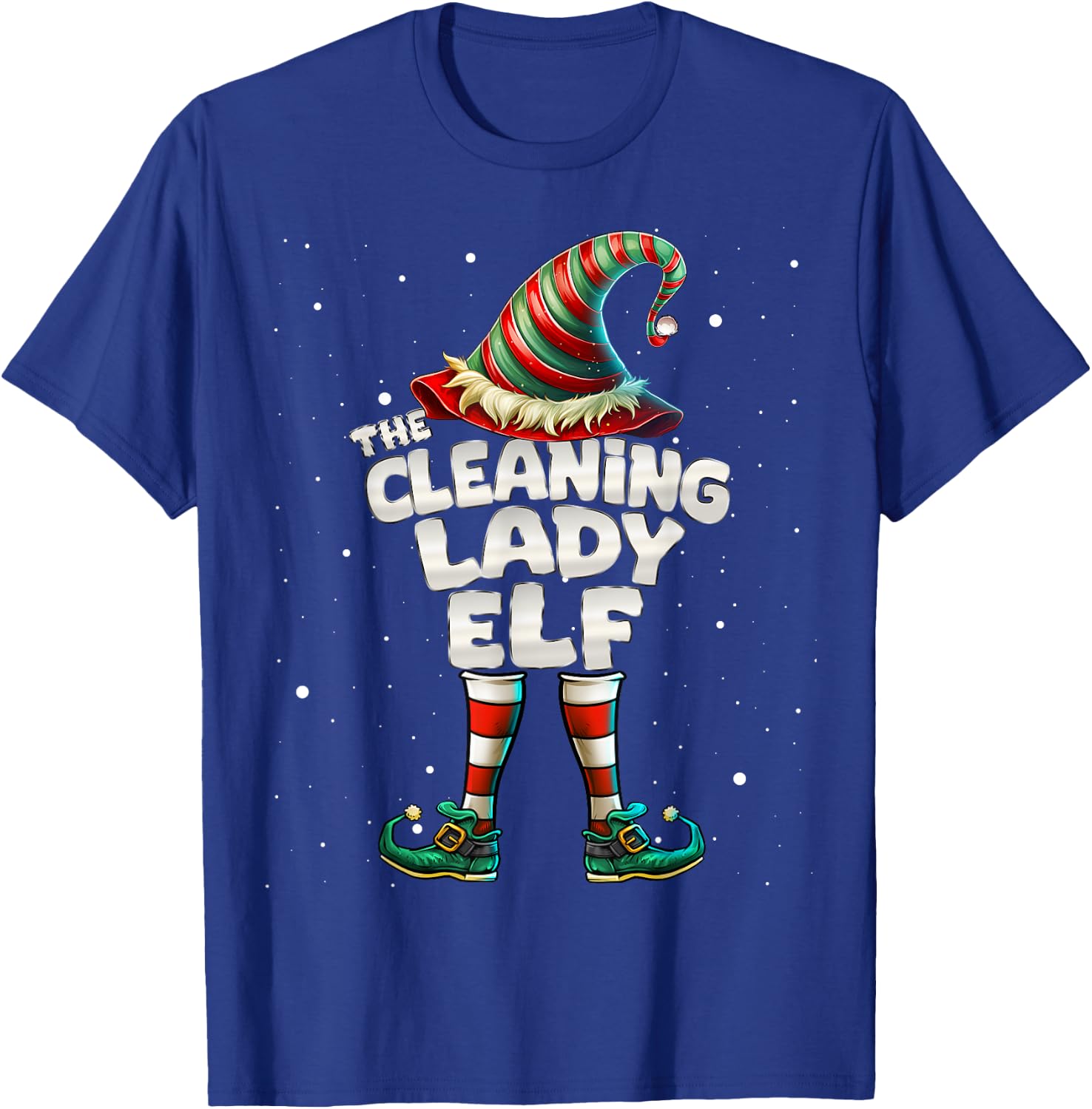 The Cleaning Lady Elf Family Matching Group Christmas T-Shirt - T-Shirt | Royal