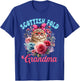 Scottish Fold Grandma Mother's Day Cat Bow Tie Floral T-Shirt - T-Shirt | Royal