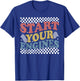 Groovy Checkered Flag Retro Racing Start Your Engines T-Shirt - T-Shirt | Royal