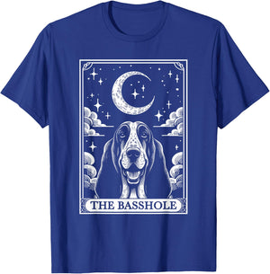 Tarot Card Vintage Crescent Moon Basset Hound Dog Mom Men Women Girls Kids T-Shirt - T-Shirt | Royal