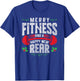 Merry Fitness And A Happy New Rear Funny Christmas Exercise T-Shirt - T-Shirt | Royal