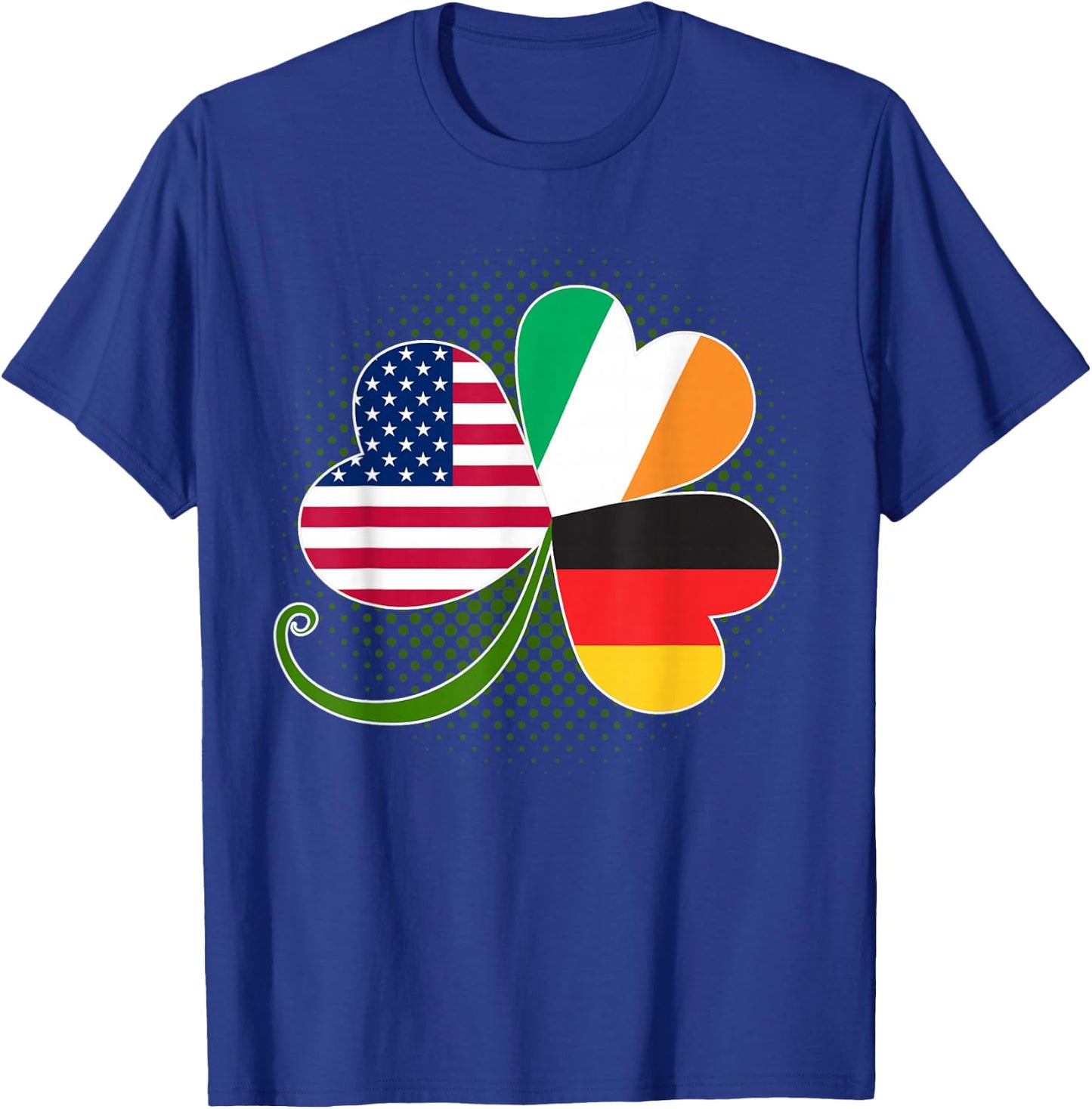 American German and Irish Roots DNA T-Shirt - T-Shirt | Royal