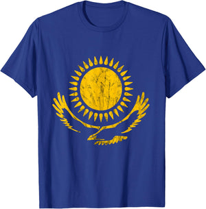 Kazakh Eagle Kazakhstan Flag Kazakh Roots Pride T-Shirt - T-Shirt | Royal