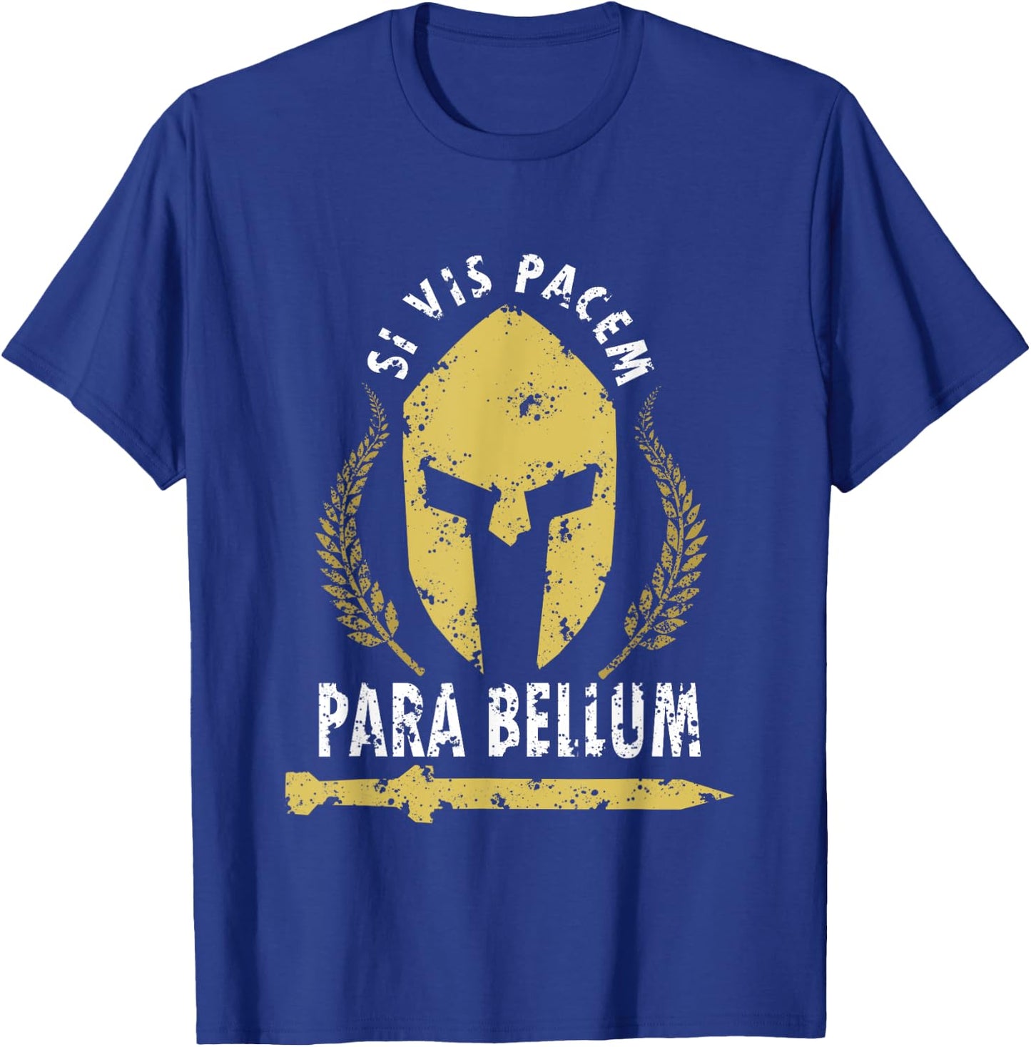 Si Vis Pacem Para Bellum Vintage Greece History Fighter Gym T-Shirt - T-Shirt | Royal