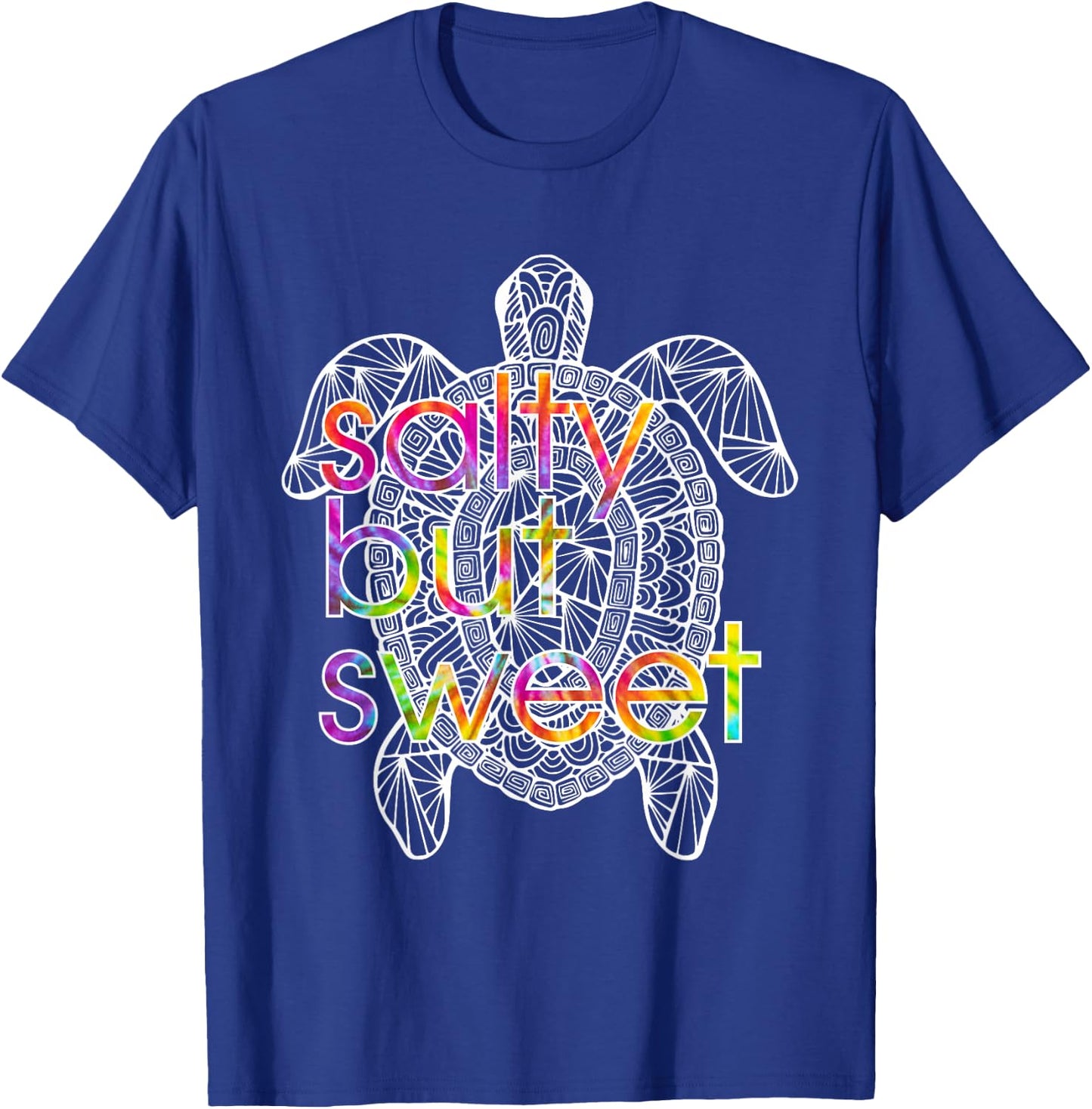 Salty Sweet Sea Turtle Attitude Tie Dye Southern Prep Gear T-Shirt - T-Shirt | Royal