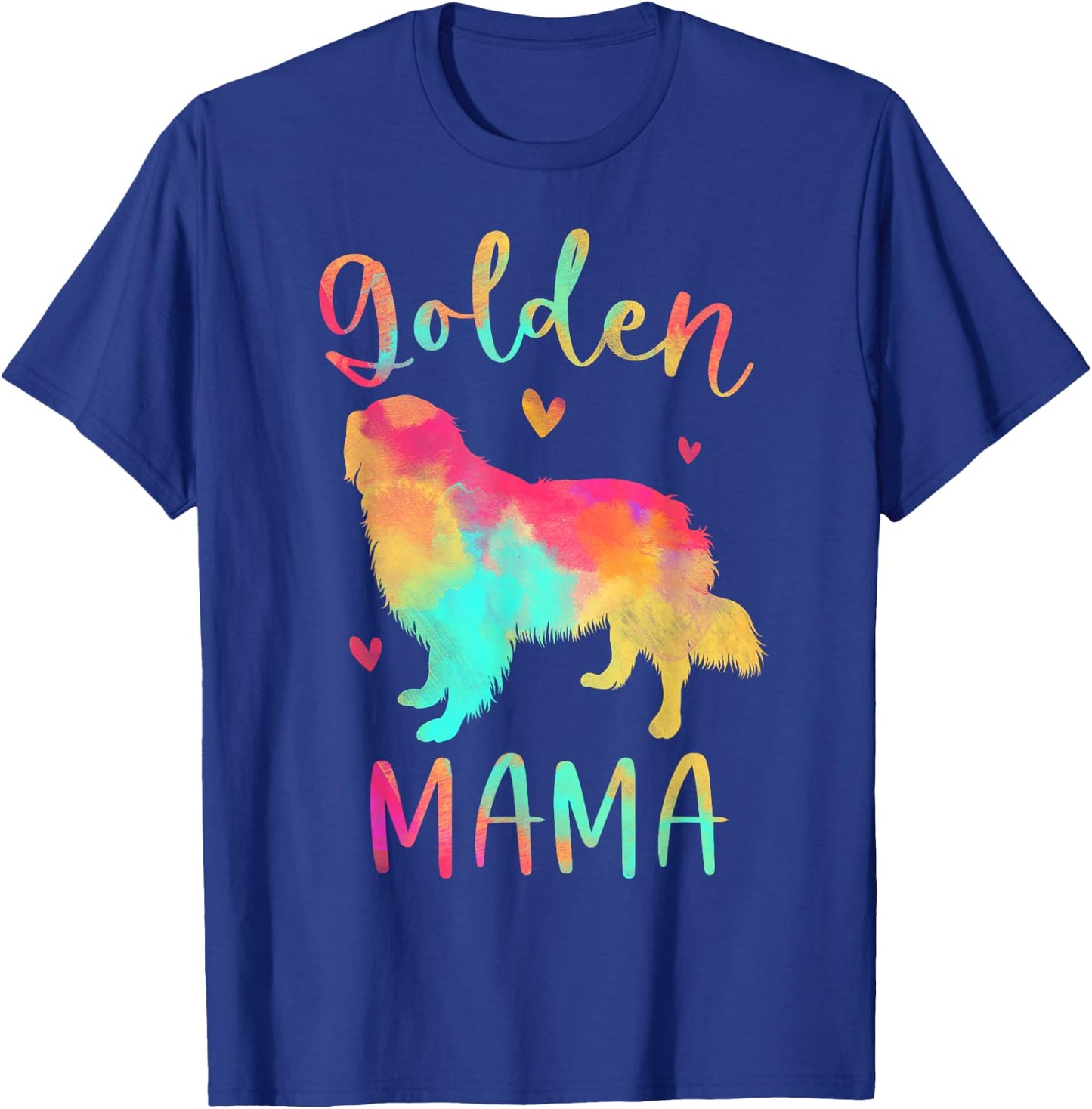 Golden Mama Colorful Golden Retriever Gifts Dog Mom Men Women Girls Kids T-Shirt - T-Shirt | Royal