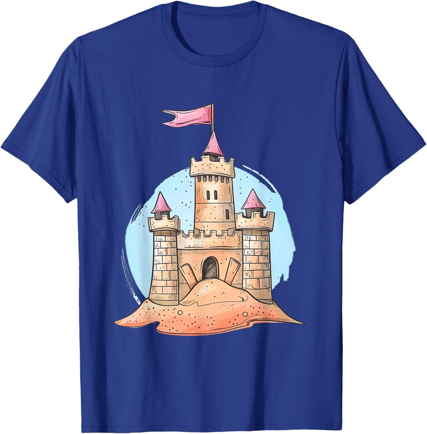 Sandcastle Dreams Beach Fun Kids Design T-Shirt - T-Shirt | Royal