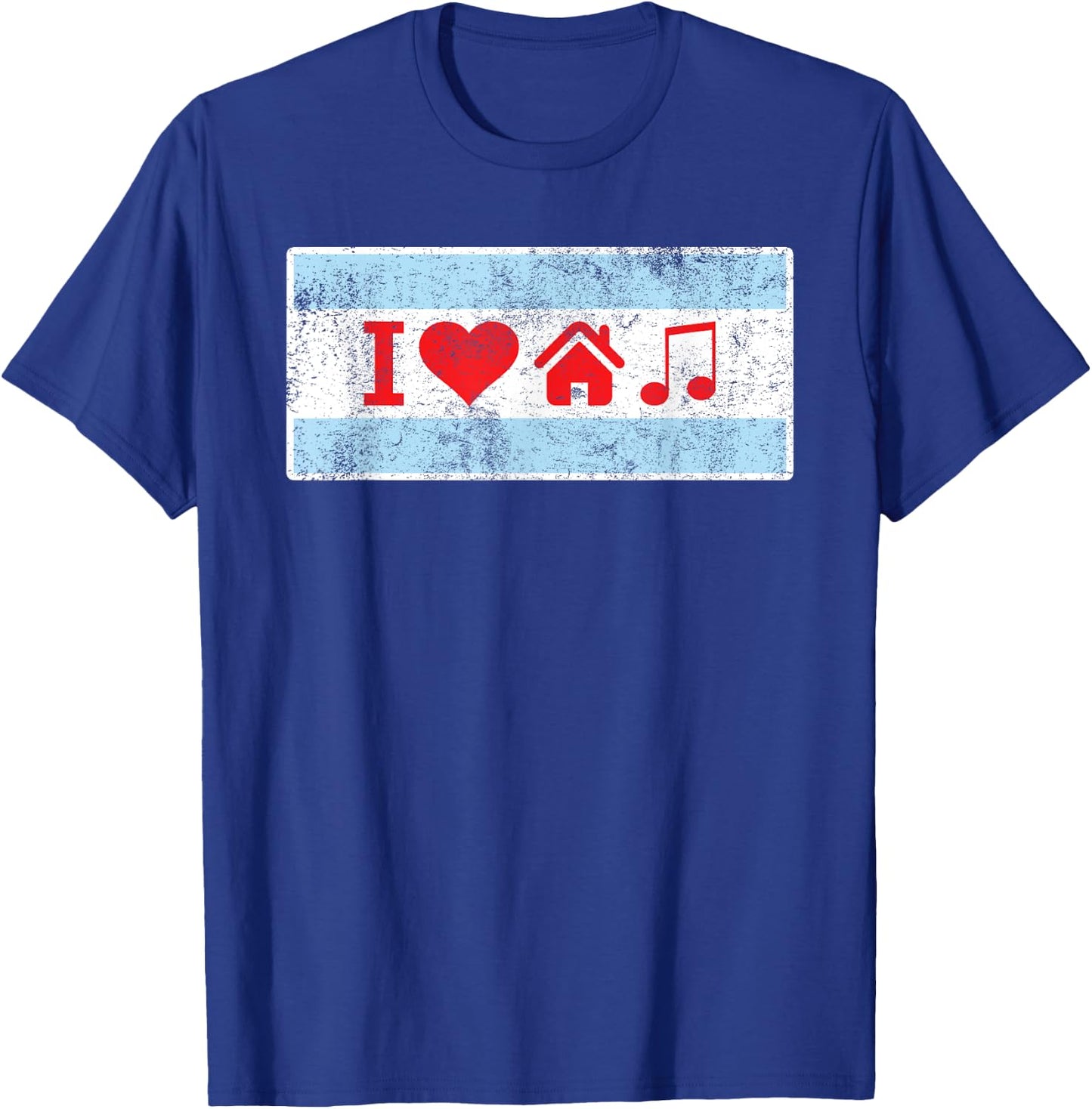 I Love Chicago House Music - Flag DJ Gift T-Shirt - T-Shirt | Royal