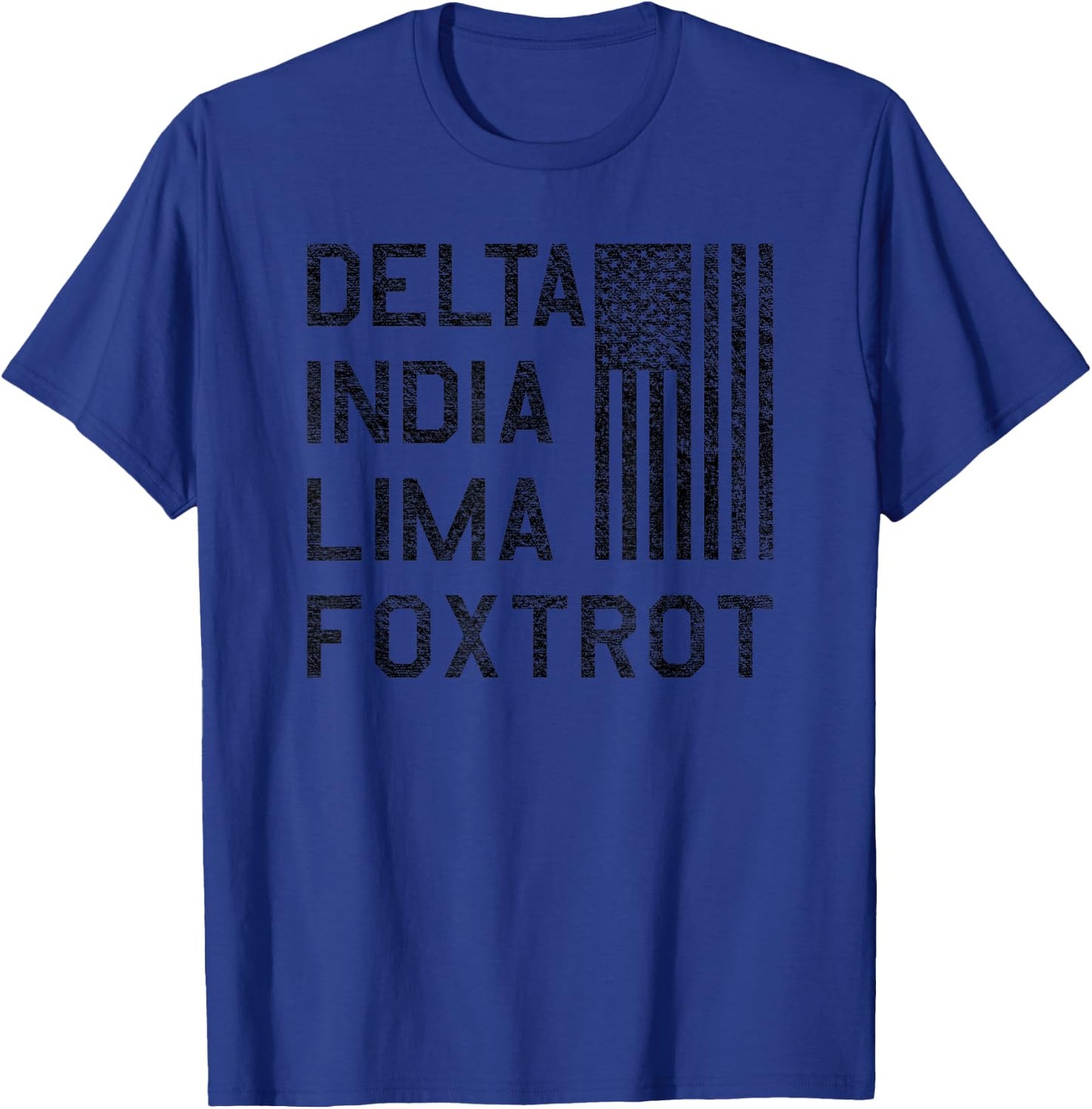 Dilf Delta India Lima Foxtrot Us Flag American Patriot T-Shirt - T-Shirt | Royal