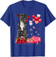 Funny Great Dane Rose Heart Happy Valentine Day Dog Mom T-Shirt - T-Shirt | Royal