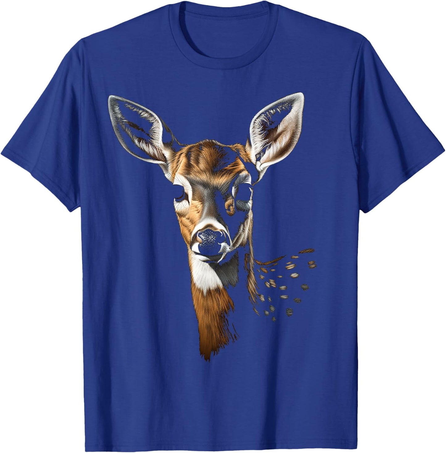 Deer Art Portrait Animal Face Graphic Motif Deer T-Shirt - T-Shirt | Royal