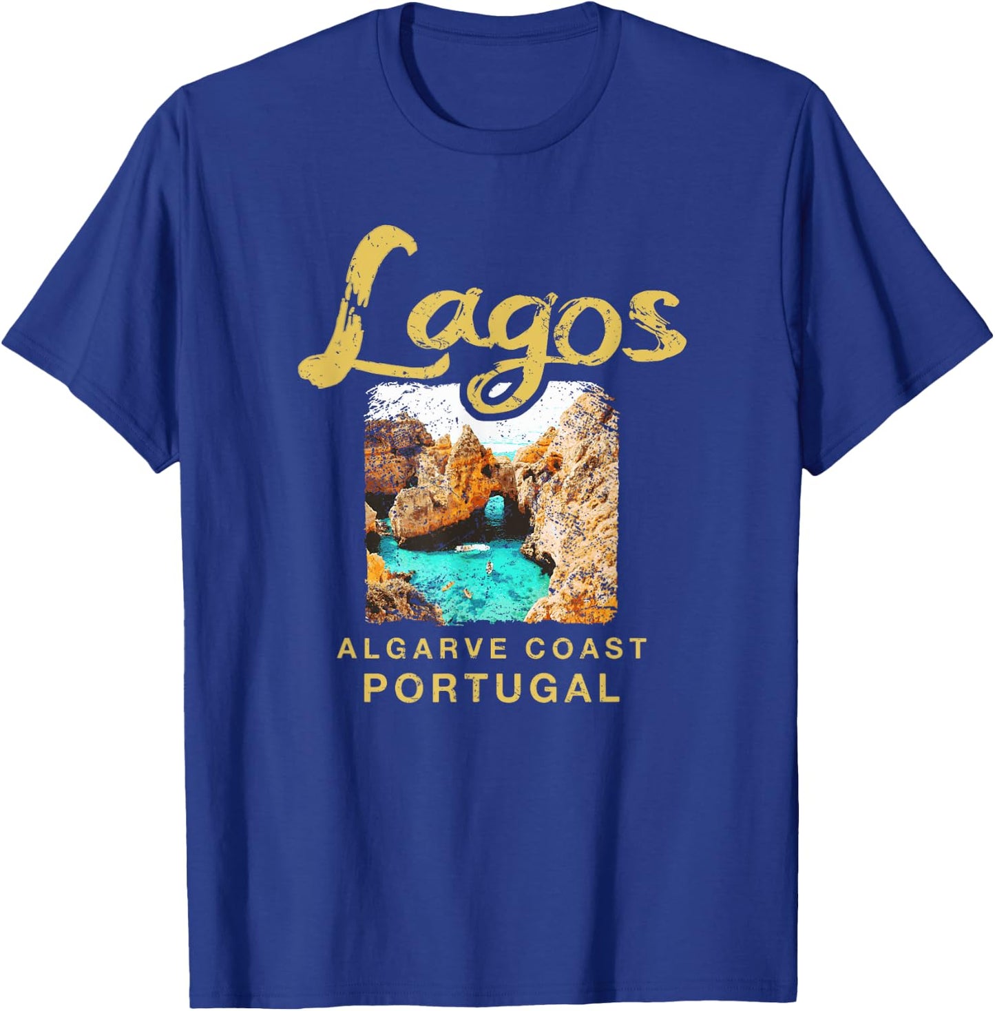 Lagos Portugal Algarve Coast Portuguese Vintage T-Shirt - T-Shirt | Royal
