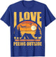 Retro Vintage I Love Peeing Outside Funny Hiking Camping T-Shirt - T-Shirt | Royal