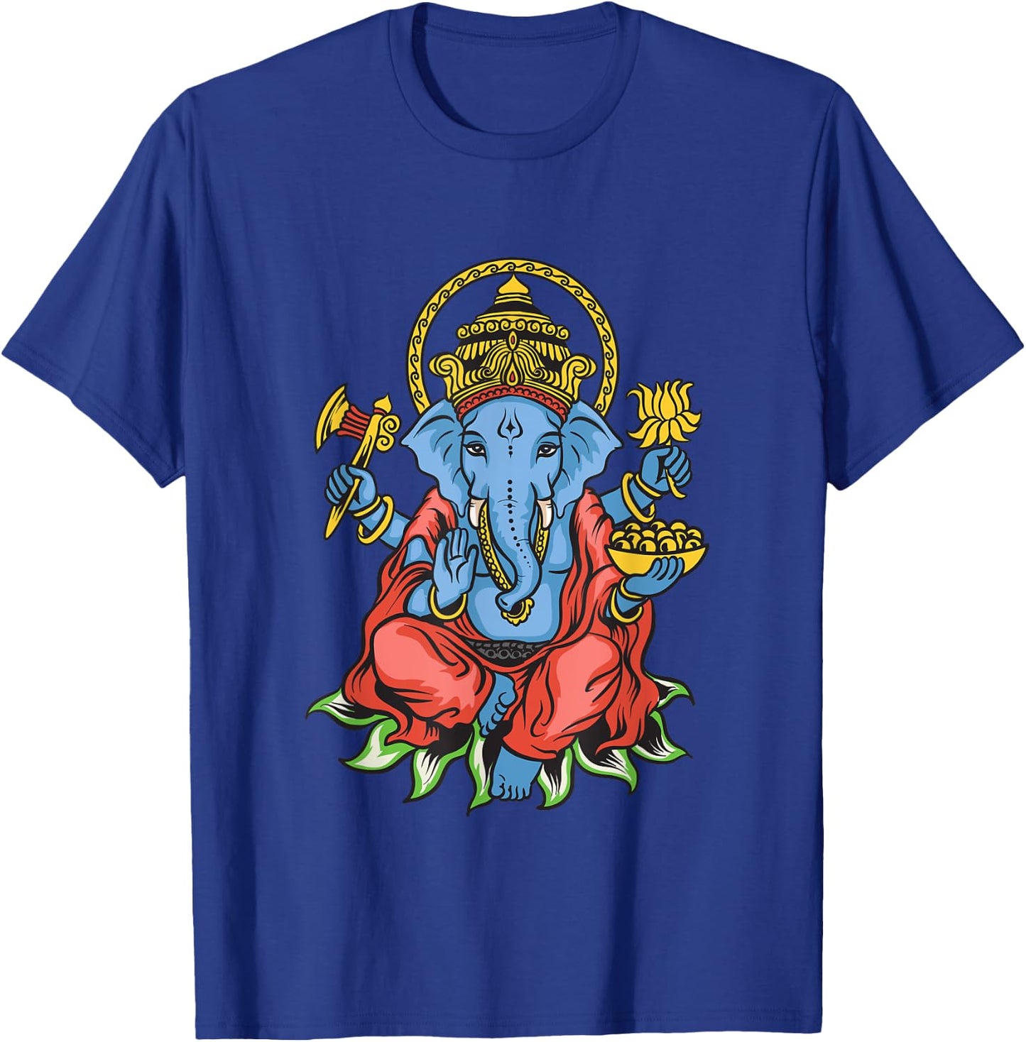 Spiritual Hindu God Ganesha Meditation Yoga T-Shirt - T-Shirt | Royal
