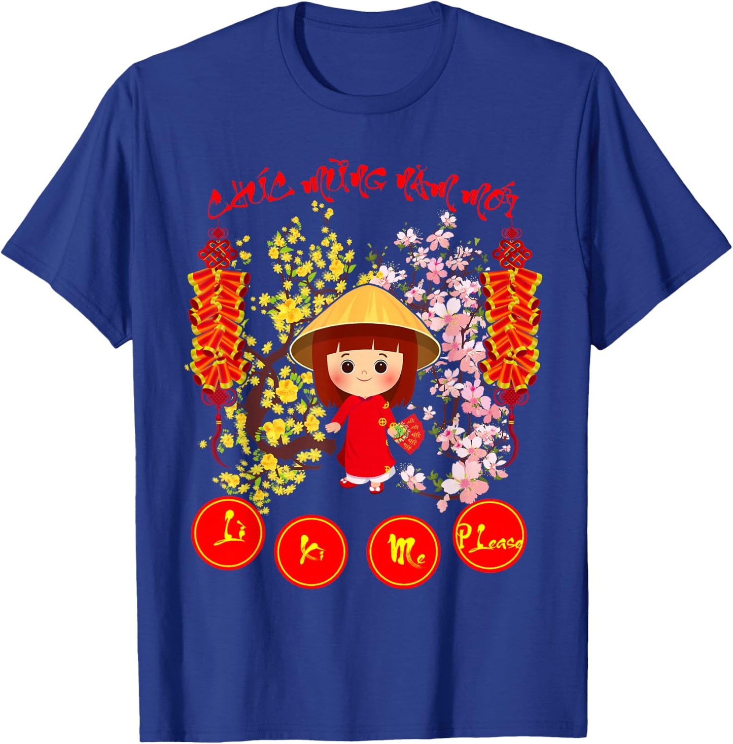 Li Xi Me Please Kid Girl Vietnamese Lunar New Year 2026 T-Shirt - T-Shirt | Royal