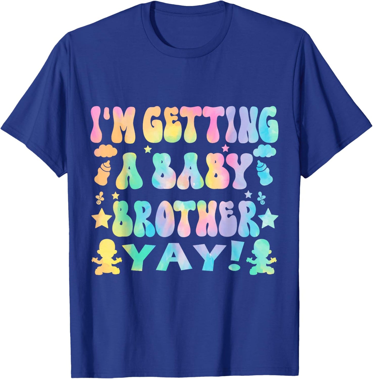 I'm Getting A Baby Brother New Baby Gender Reveal Boy Girls T-Shirt - T-Shirt | Royal