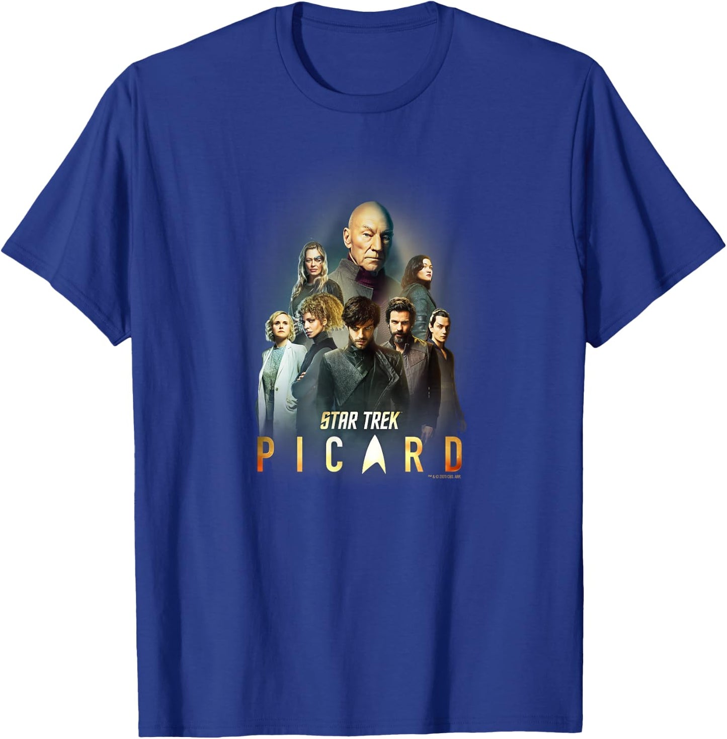 Star Trek: Picard Cast Collage Logo T-Shirt - T-Shirt | Royal