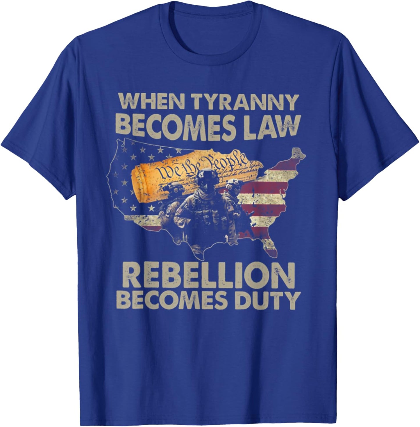 When Tyranny Becomes Law Rebellion Becomes Duty T-Shirt - T-Shirt | Royal