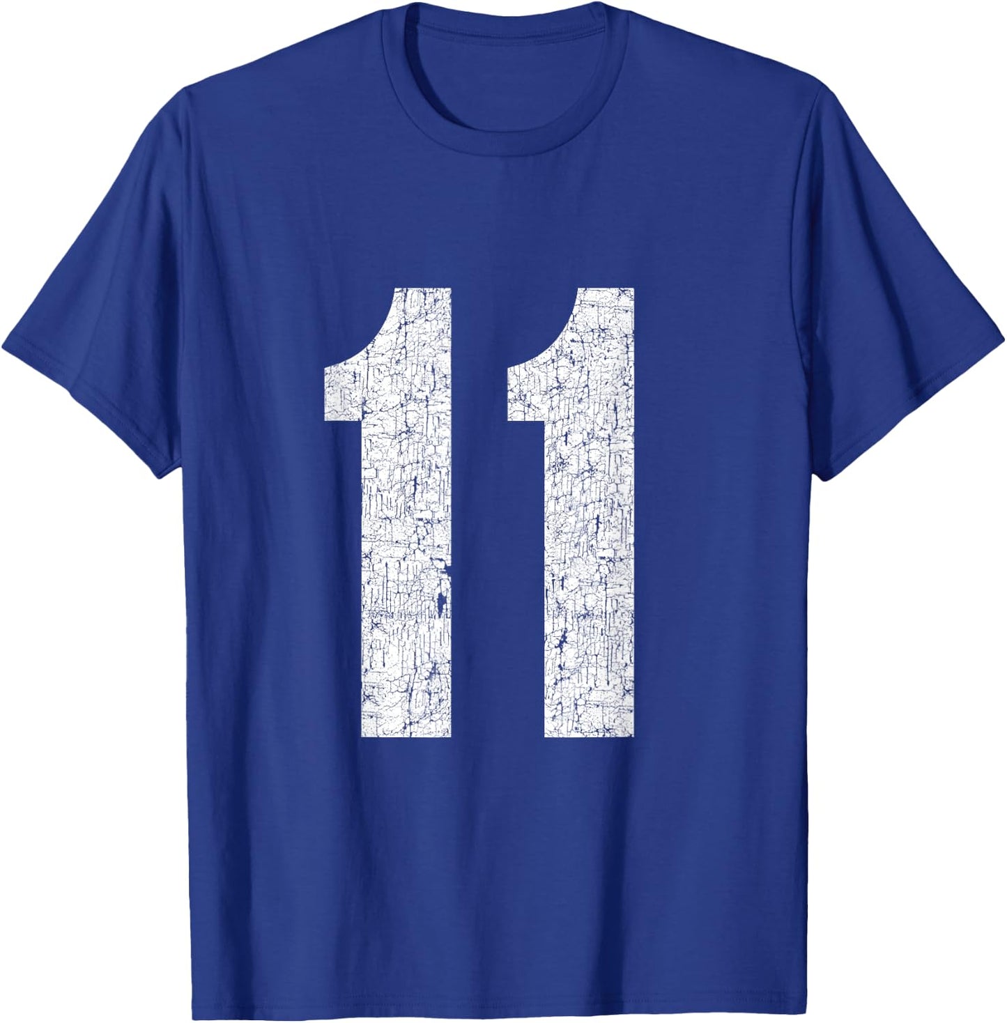#11 Jersey Uniform Varsity Sports Number, 11th Birthday T-Shirt - T-Shirt | Royal