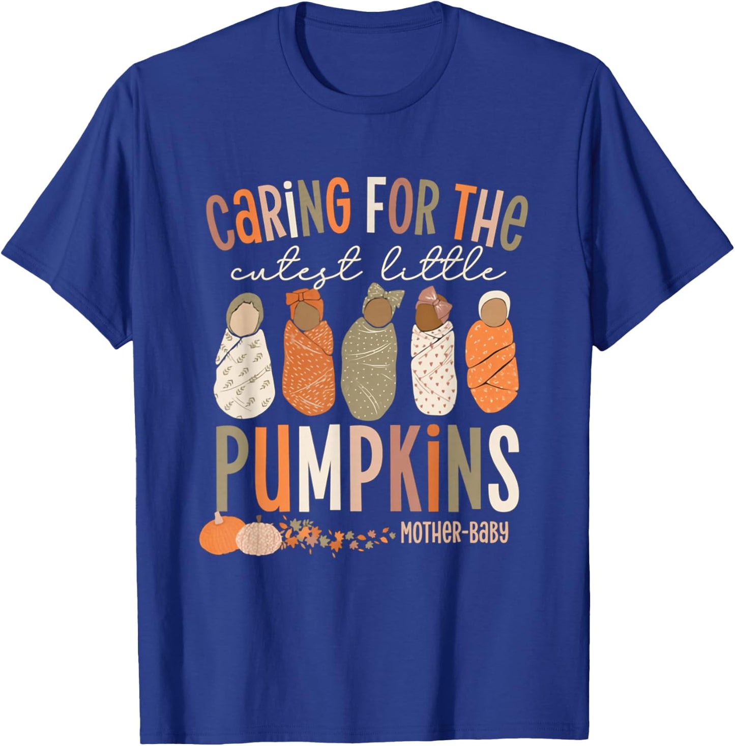 Cutest Little Pumpkins Fall Mother-Baby Unit Thanksgiving T-Shirt - T-Shirt | Royal