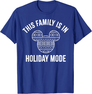 Disney Mickey And Friends Christmas Family Holiday Mode T-Shirt - T-Shirt | Royal