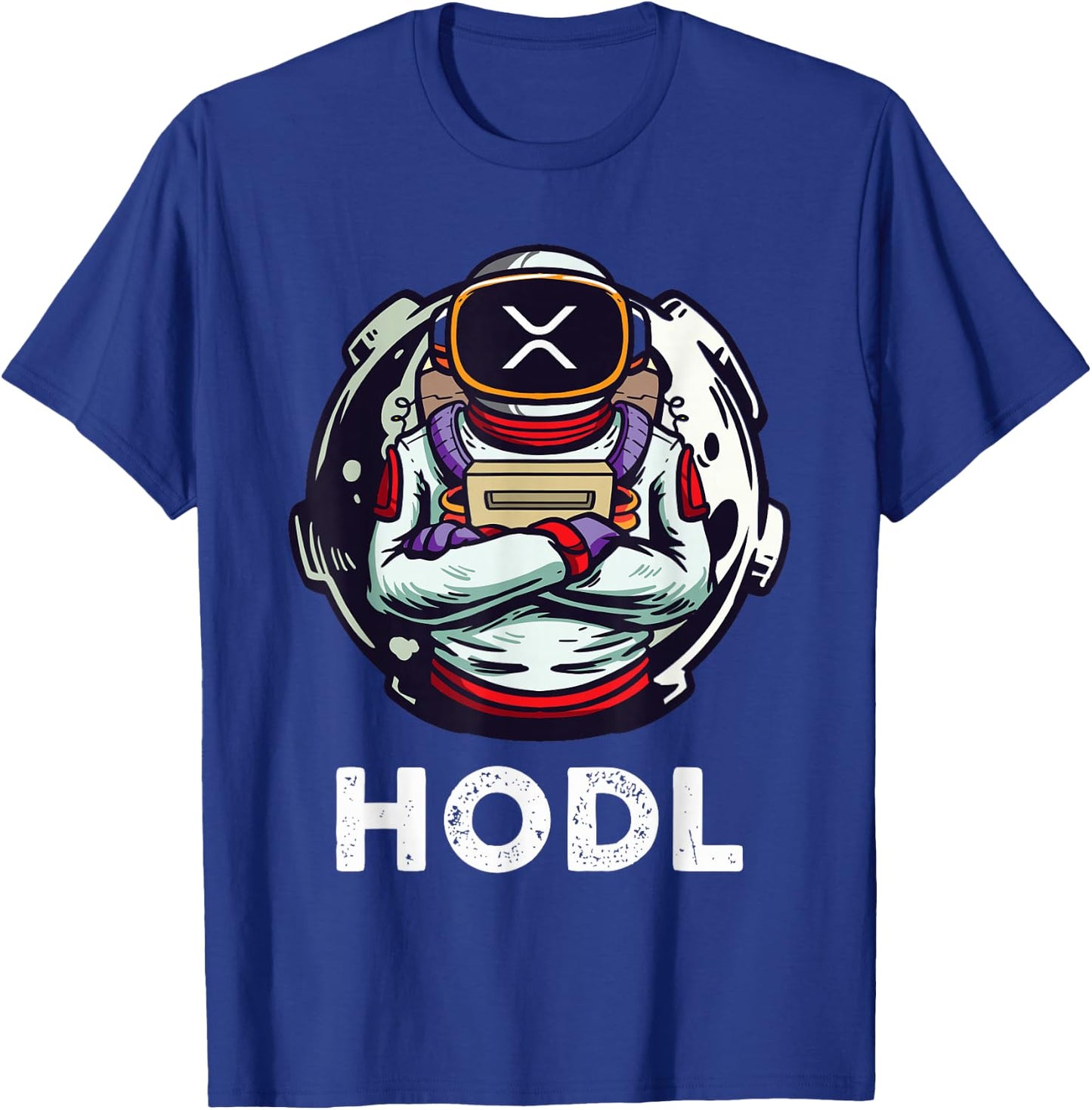 XRP Hodl To The Moon Funny XRP Astronaut T-Shirt - T-Shirt | Royal