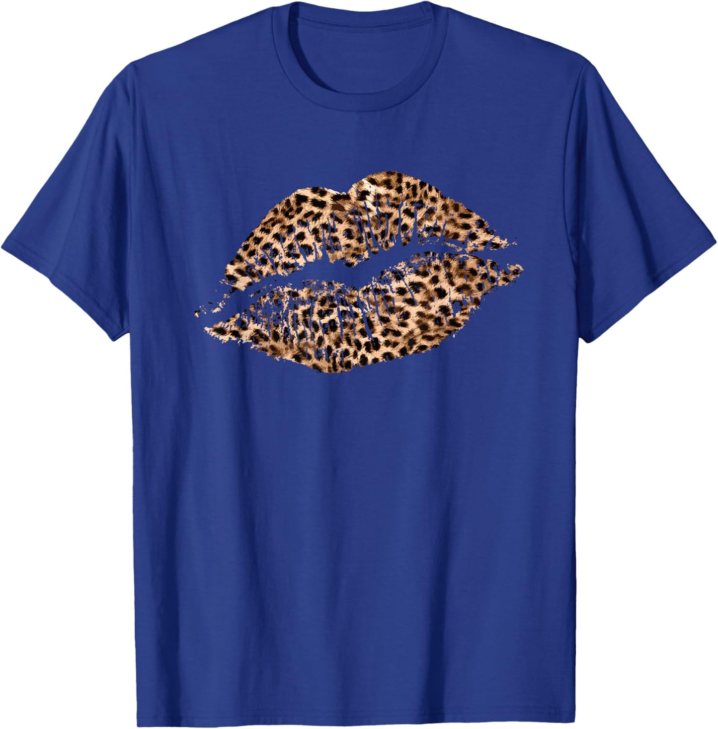 Leopard Print Lips Cheetah Spots Big Lips T-Shirt - T-Shirt | Royal