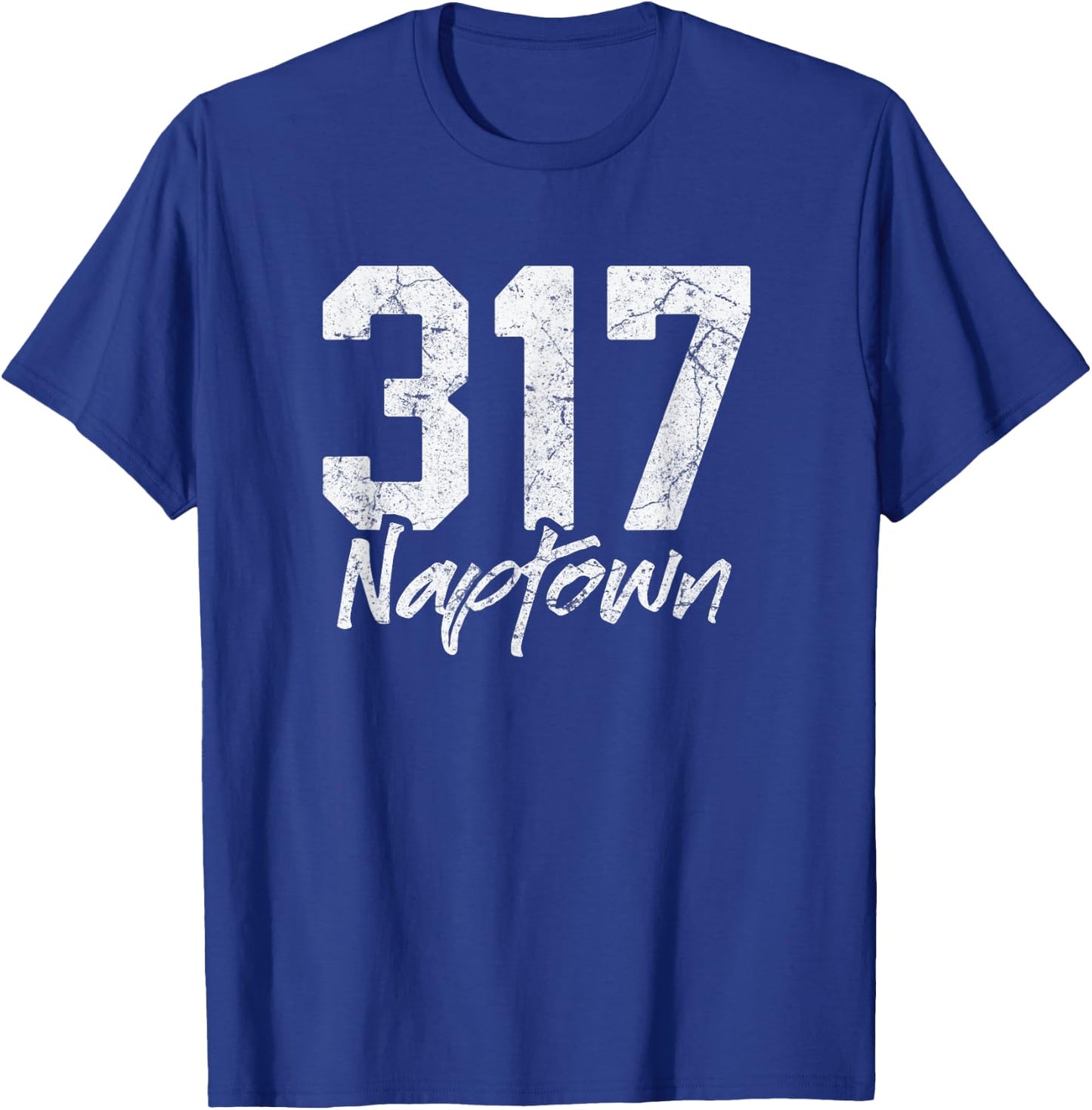 Naptown Shirt 317 Naptown Area Code Vintage Pride City T-Shirt - T-Shirt | Royal