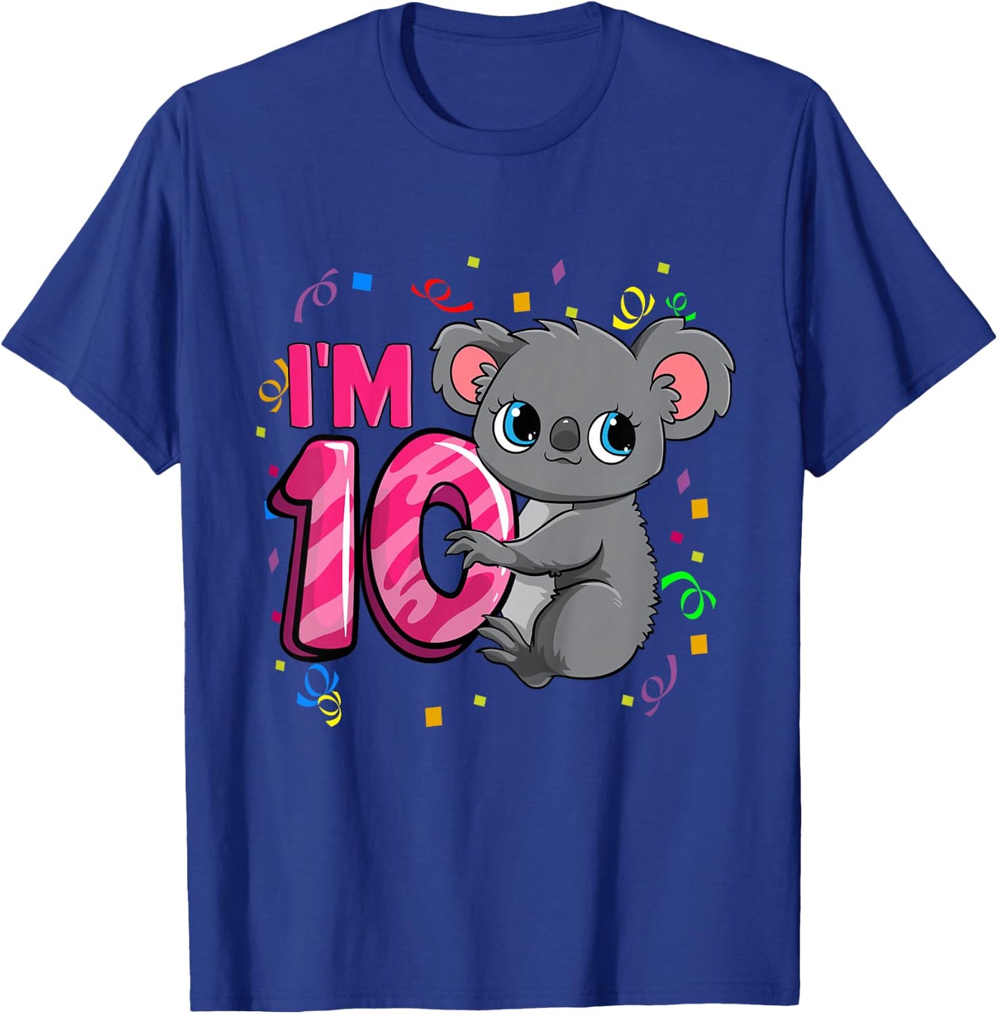 10th Birthday Shirt For Girls Koala Bear 10 Years Old T-Shirt - T-Shirt | Royal