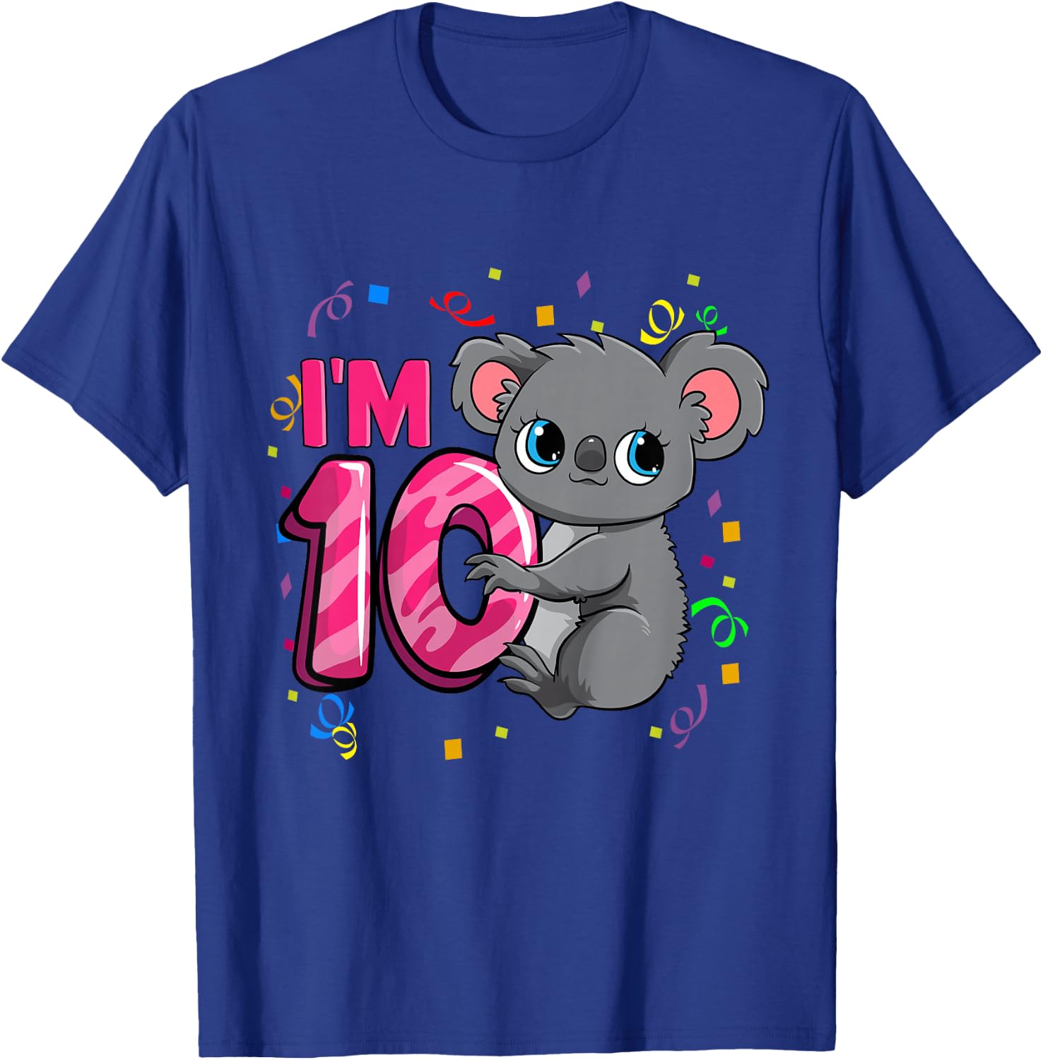 10th Birthday Shirt For Girls Koala Bear 10 Years Old T-Shirt - T-Shirt | Royal