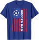 Soccer Dad USA Flag All American Fathers T-Shirt - T-Shirt | Royal
