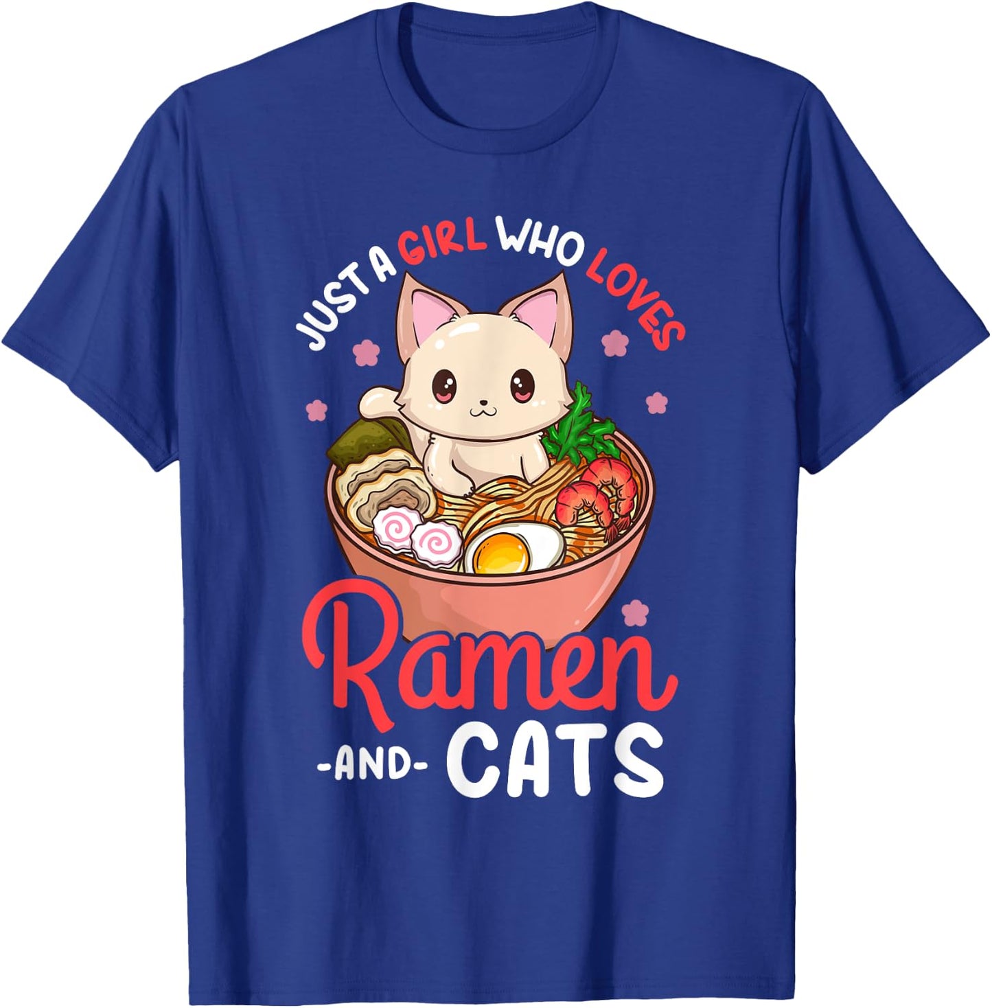 Ramen Cat Neko Anime Kawaii Otaku Girl T-Shirt - T-Shirt | Royal