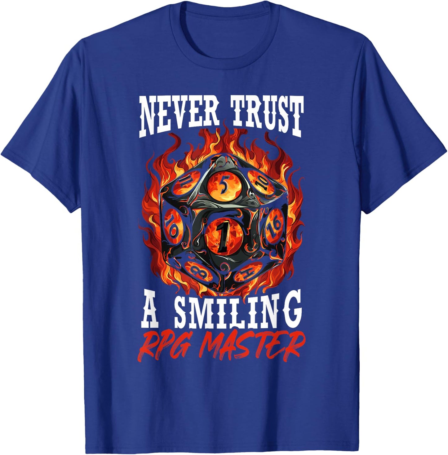 RPG Master D20 Gaming Tabletop Games Funny RPG Gamer T-Shirt - T-Shirt | Royal