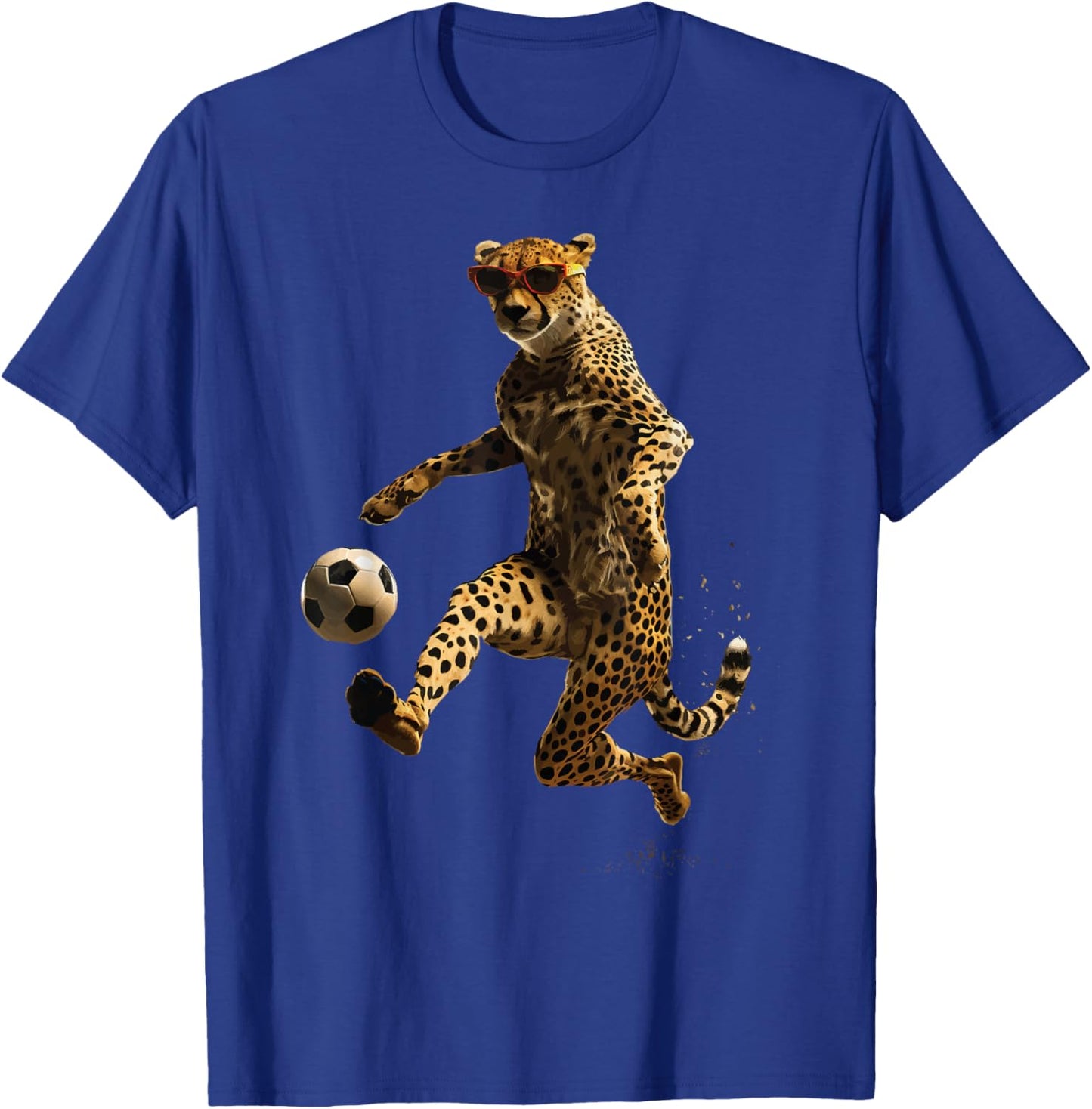 Cheetah Soccer Football T-Shirt - T-Shirt | Royal