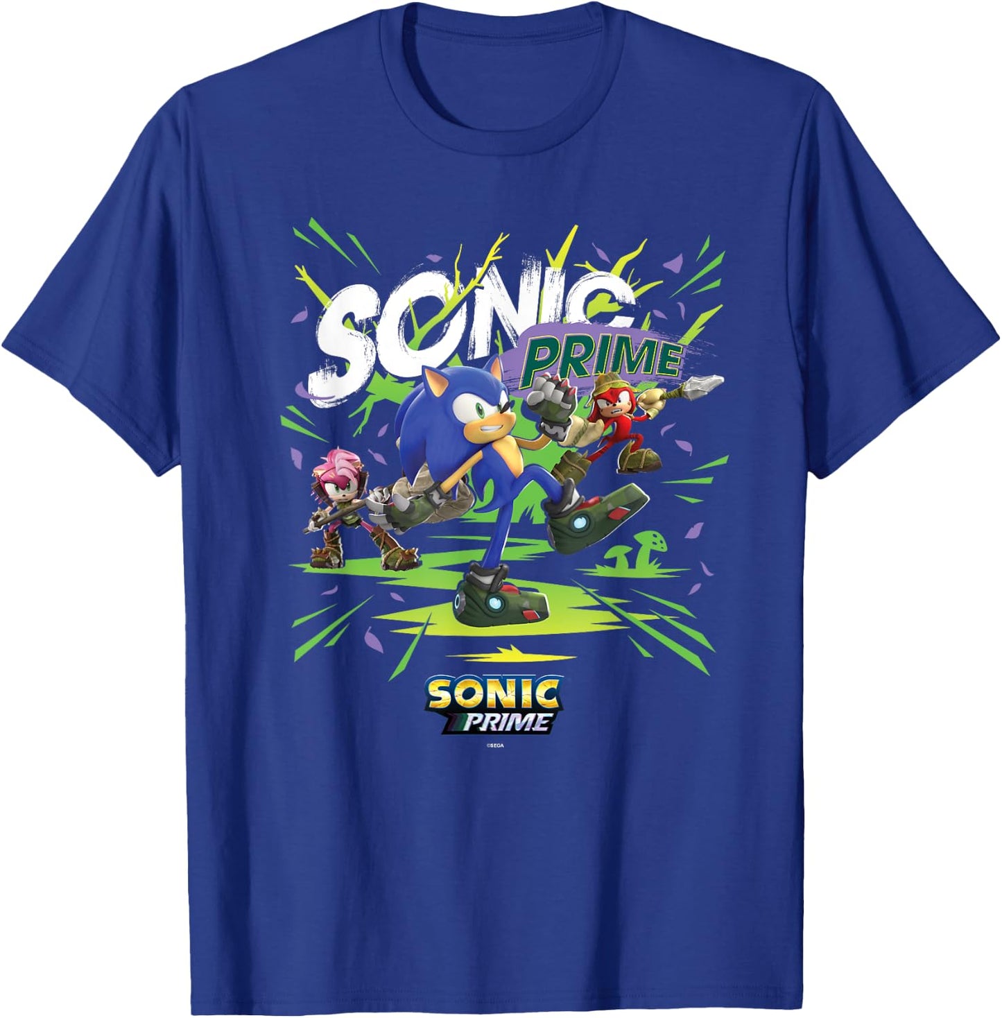 Sonic The Hedgehog, Sonic Prime - Boscage Maze Trio T-Shirt - T-Shirt | Royal