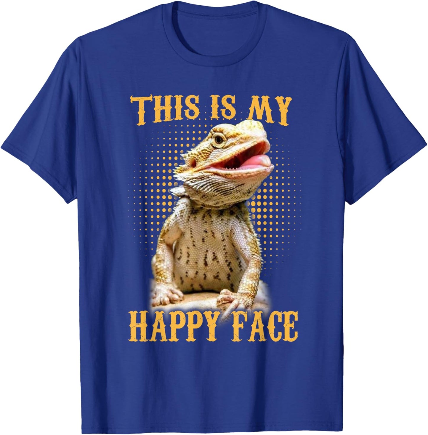 This is My Happy Face Bearded Dragon Funny Gift Girls Kids Small T-Shirt - T-Shirt | Royal