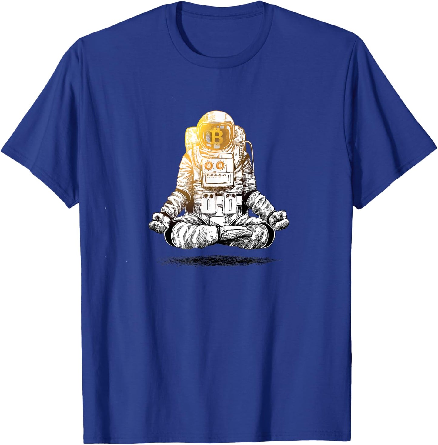 Bitcoin To The Moon - Crypto Chill Astronaut T-Shirt - T-Shirt | Royal