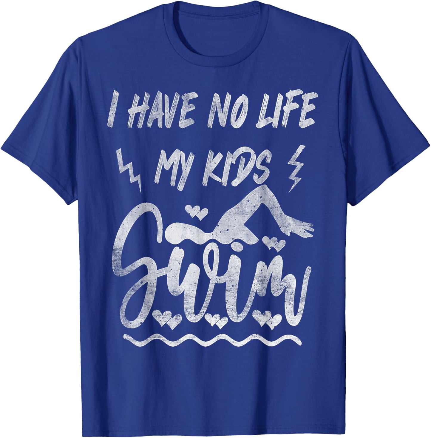 Funny Swim Mom Swim Dad Cool Swimming Swimmers Vintage T-Shirt - T-Shirt | Royal