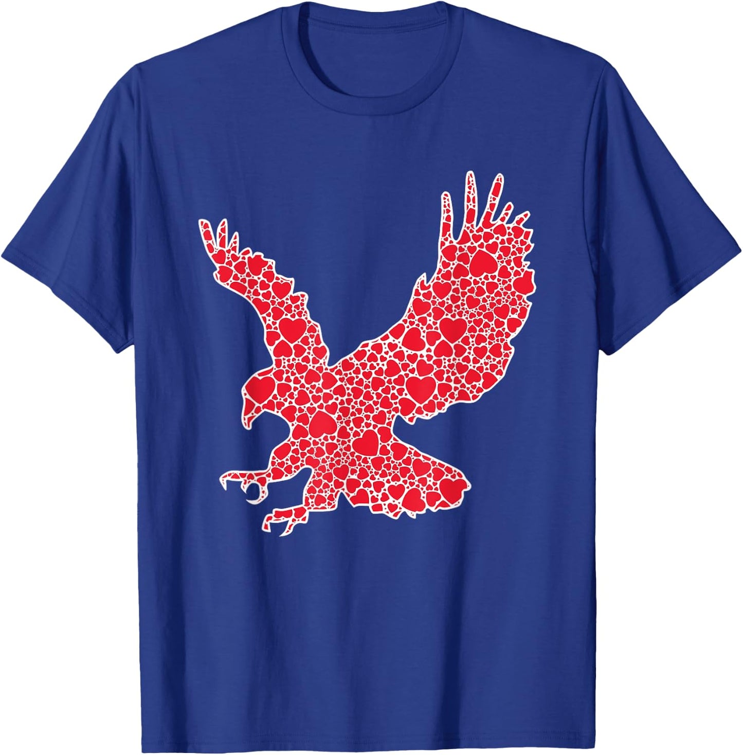 Eagle Hearts Valentine's Day Hawk Animal Lover Girl Gift T-Shirt - T-Shirt | Royal