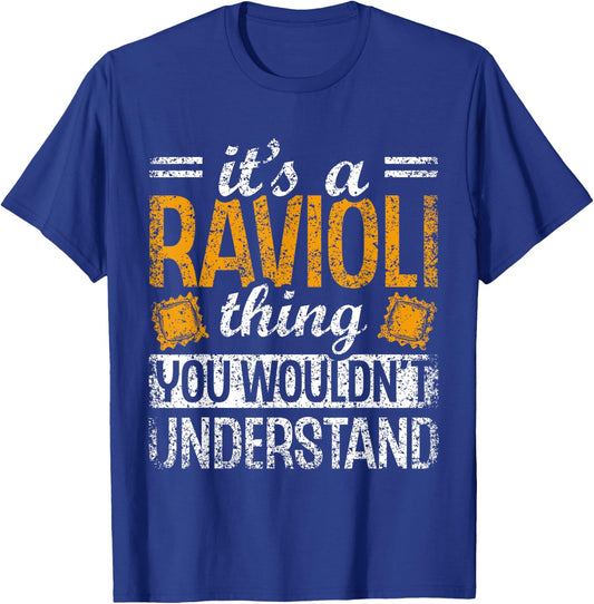 Lover Raviolis Ravioli Cute Pasta -Adult , Small, Black, Short Sleeve, Letter Print, Casual Humor, Modern, Pasta Lovers, Food Humor Enthusiasts T-Shirt - T-Shirt | Royal