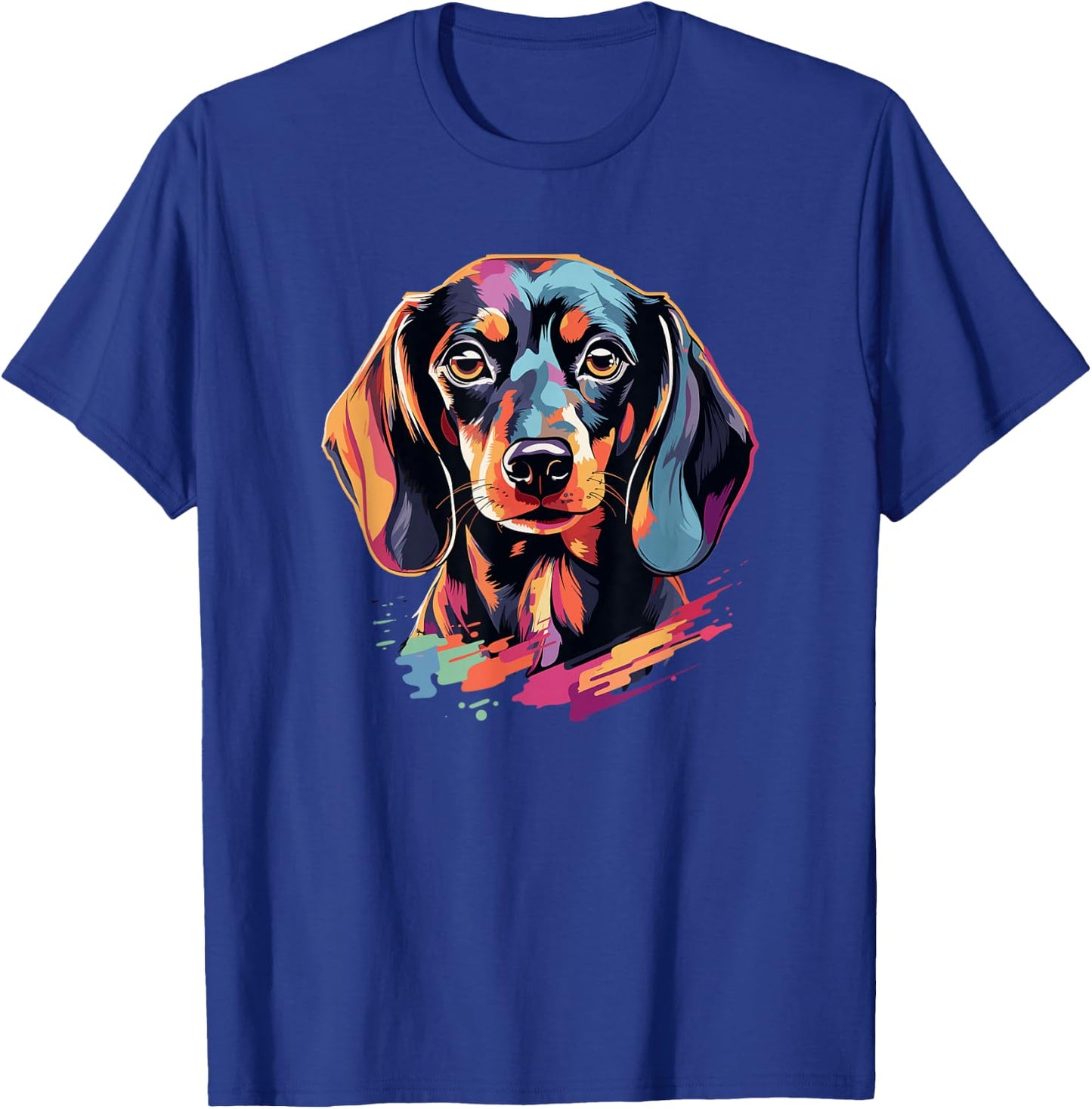 Cute Dachshund Mom Dad Doxie Weiner Art Design Men Women Kids T-Shirt - T-Shirt | Royal