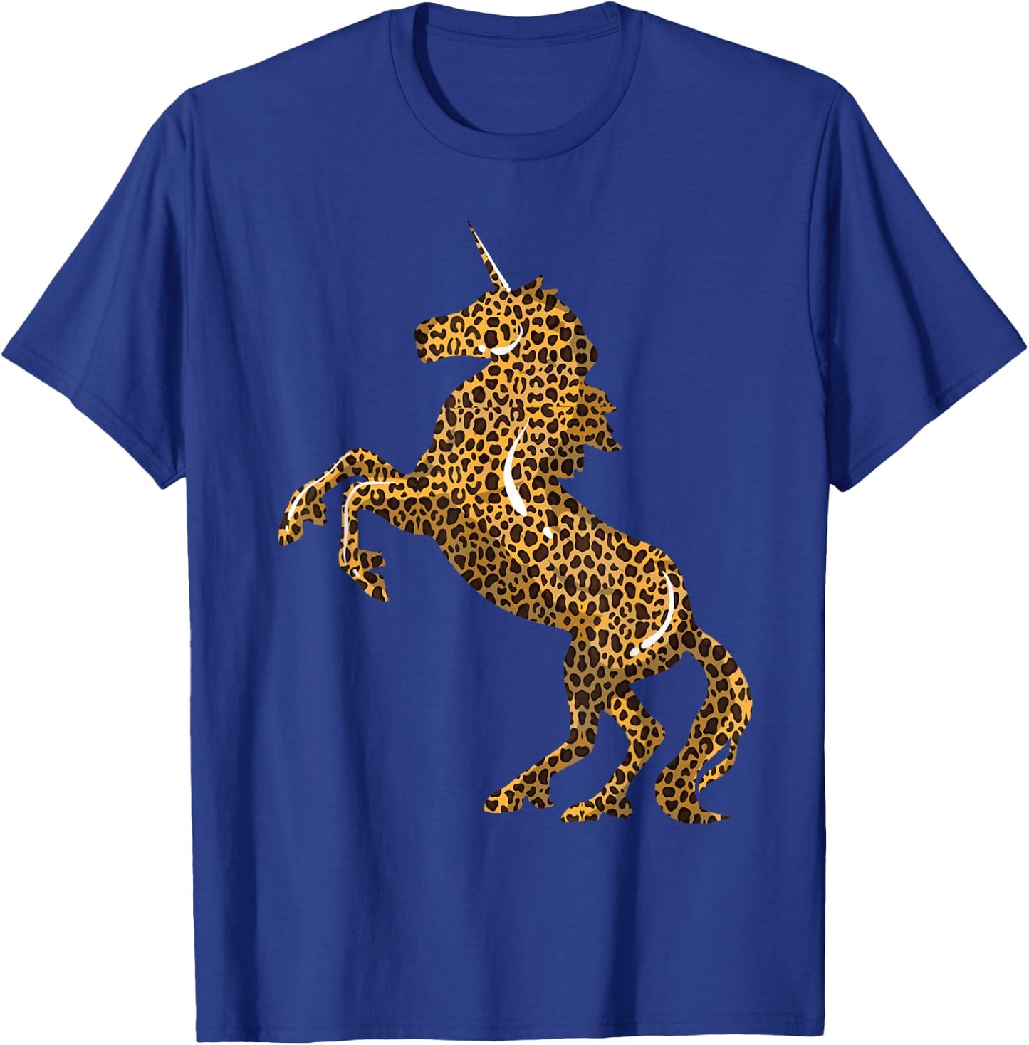Cool Cheetah Patterns Magical Horse Girls Designs Leopard Print Unicorn Gift & Kids, Black, Small, Short Sleeve T-Shirt - T-Shirt | Royal